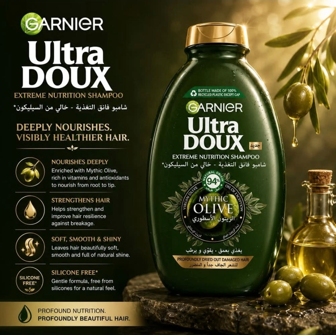 GARNIER ULTRA DOUX OLIVE OIL SHAMPOO 400ML