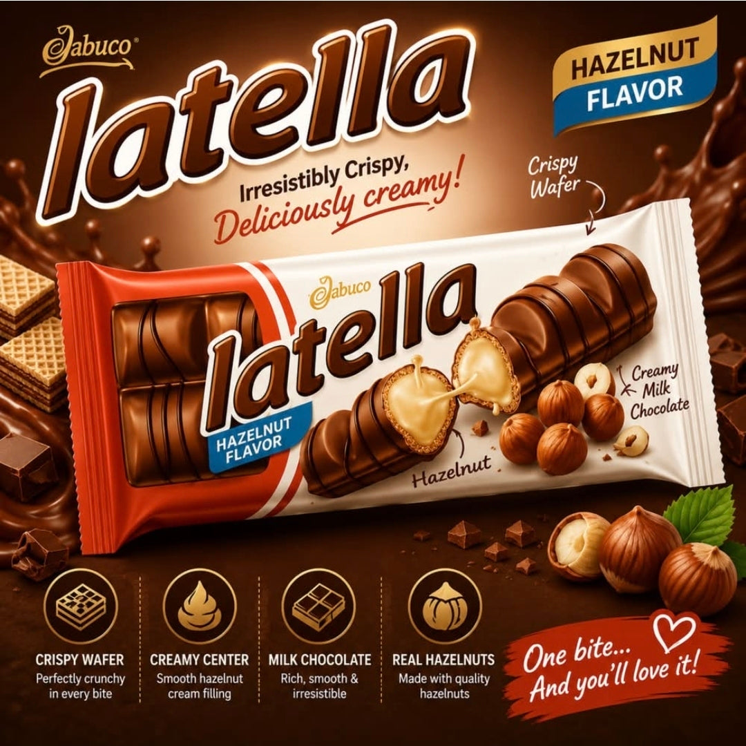 latella HAZELNUT FLAVOR Bueno chocolate