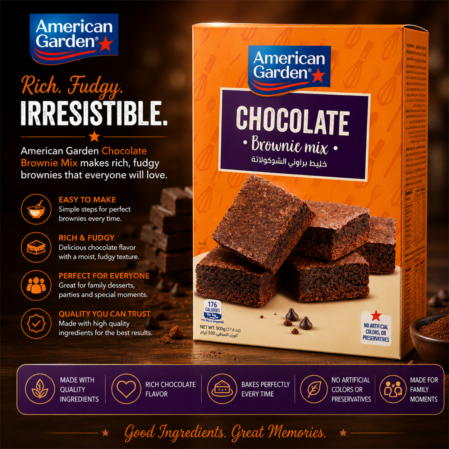 American garden browni mix 500g