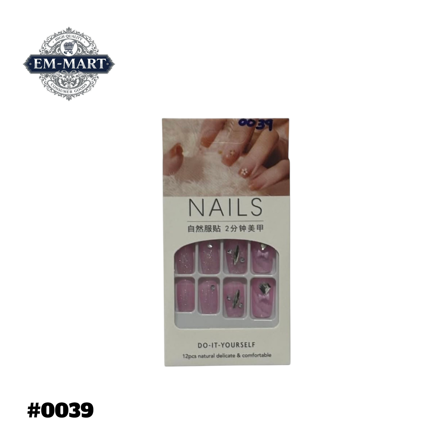 NAILS 12pcs natural delicate & comfortable 0039