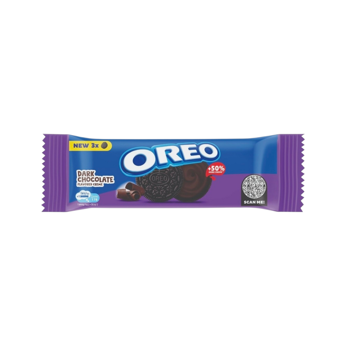 Oreo Dark Chocolate Cream Flavored Sandwich Biscuit, 35.5g