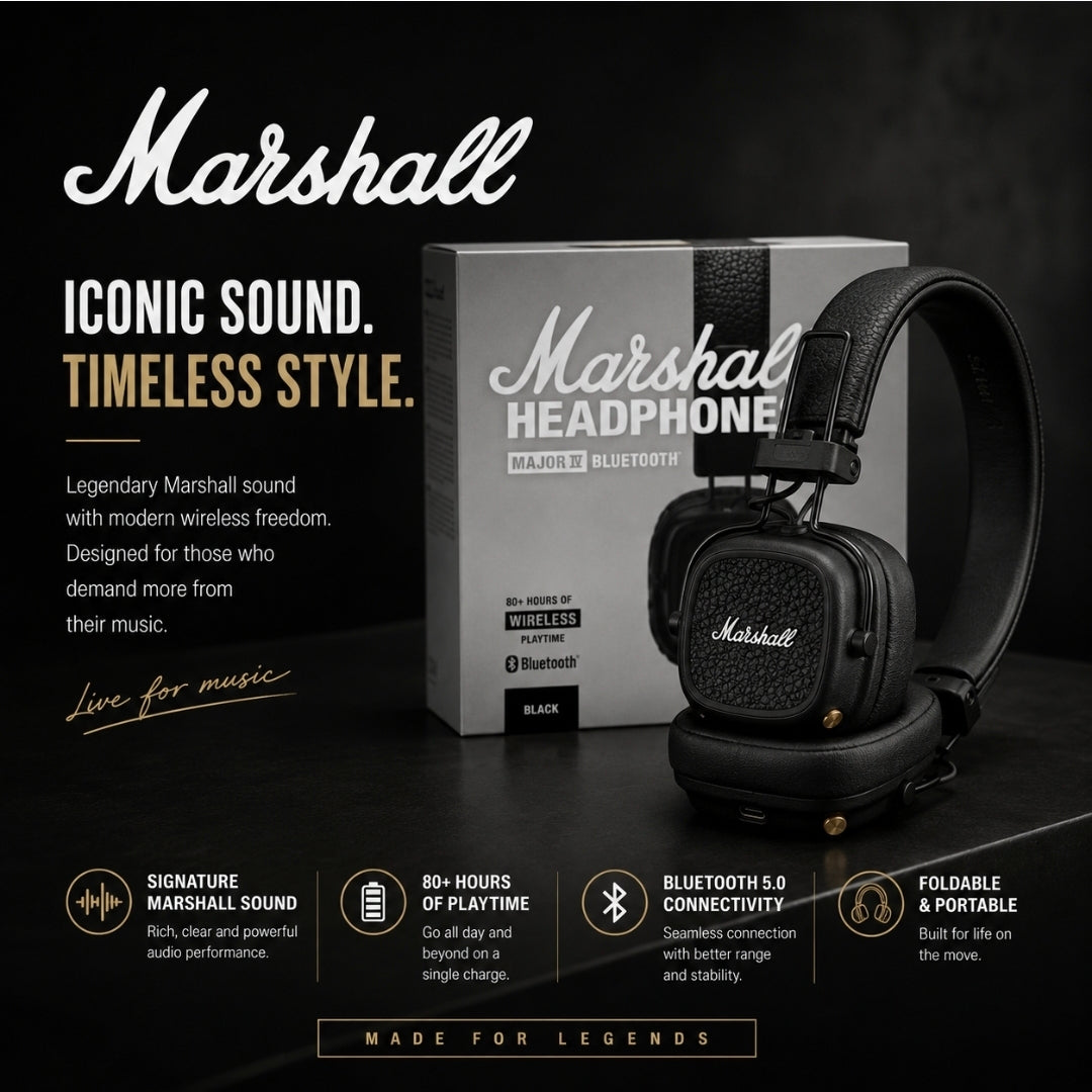 Marshall Major VHeadphones Black