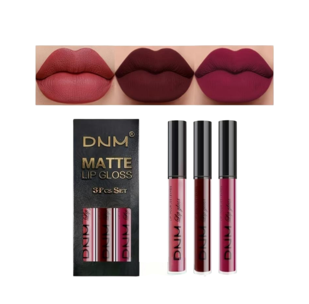 DNM matte lip gloss 3pc pack