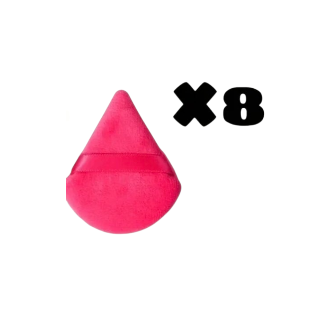 Triangle makeup sponges 8pc red