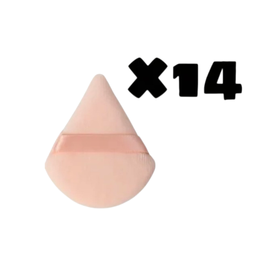 Triangle makeup sponges 14pc peach