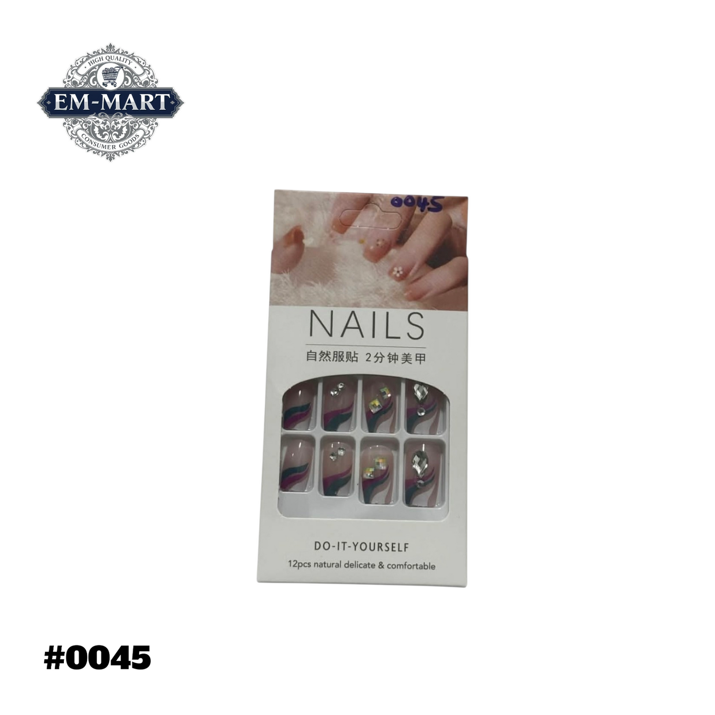 NAILS 12pcs natural delicate & comfortable 0045