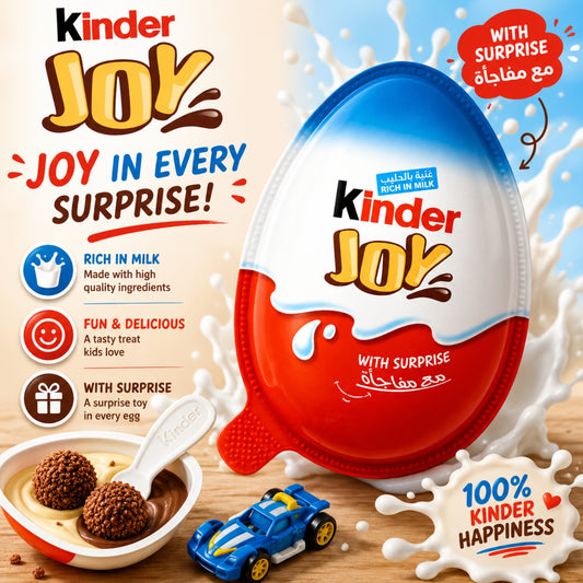 Kinder, Joy Chocolate Egg for Boys, 20g