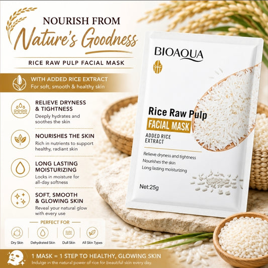 BIOAQUA. Rice Raw Pulp FACIAL MASK