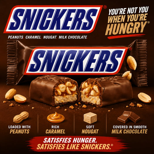 Snickers Chocolate Bar Filled with Caramel & Peanuts, 40g