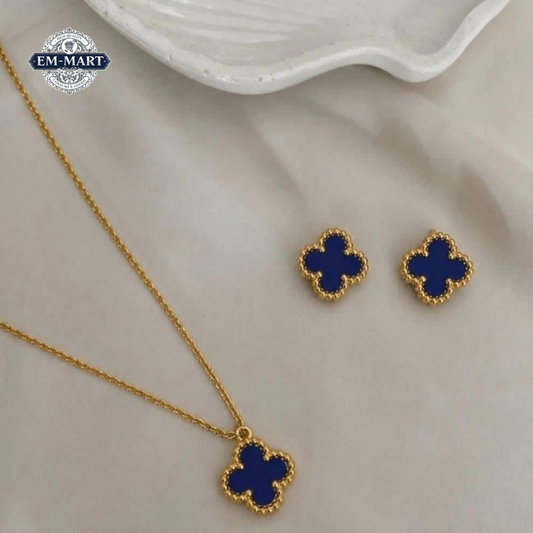 Light blue chain earring set