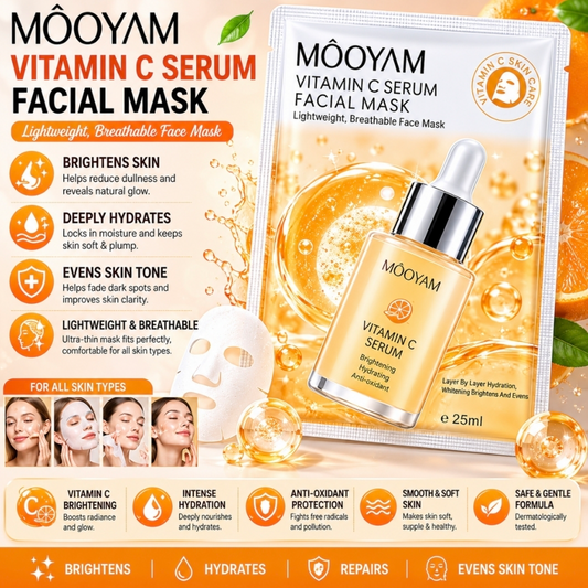MOOYAM VITAMIN C SERUM FACIAL MASK Lightwoight