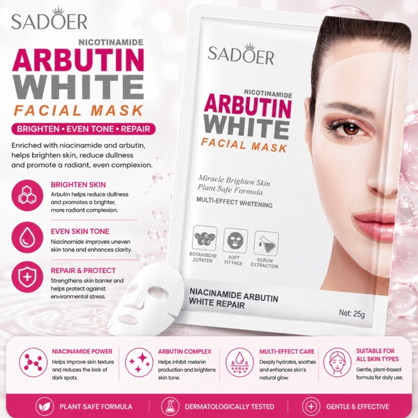 SADOER NICOTINAMIDE ARBUTIN WHITE FACIAL MASK