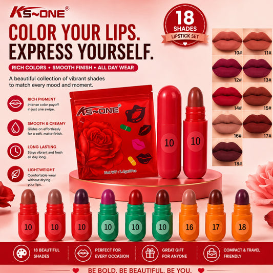Ksone lipstik set 9 color