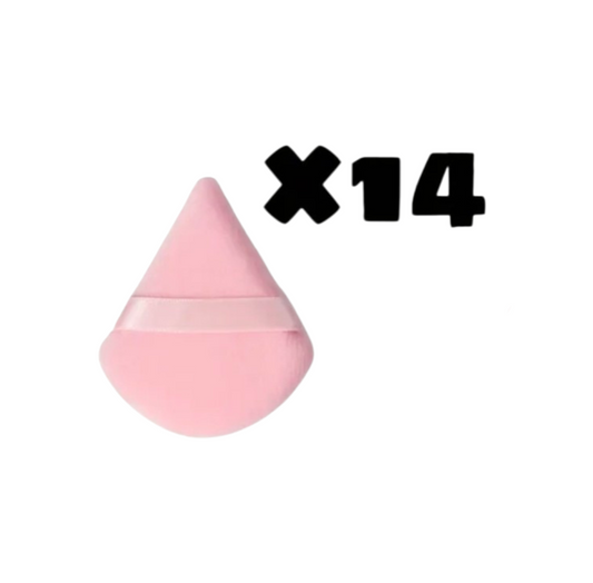 Triangle makeup sponges 14pc pink