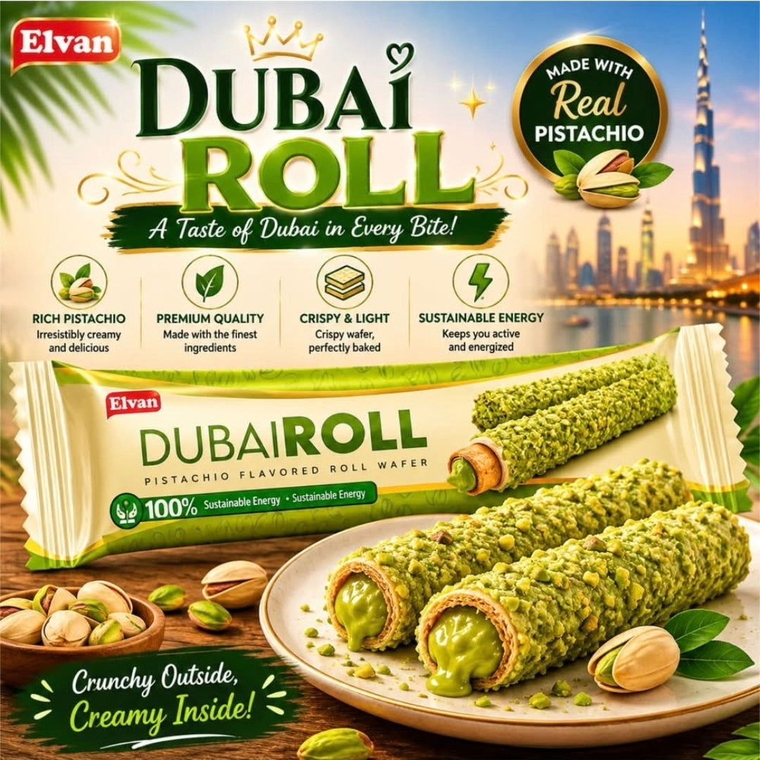 Elvan dubai chocolate roll 18g