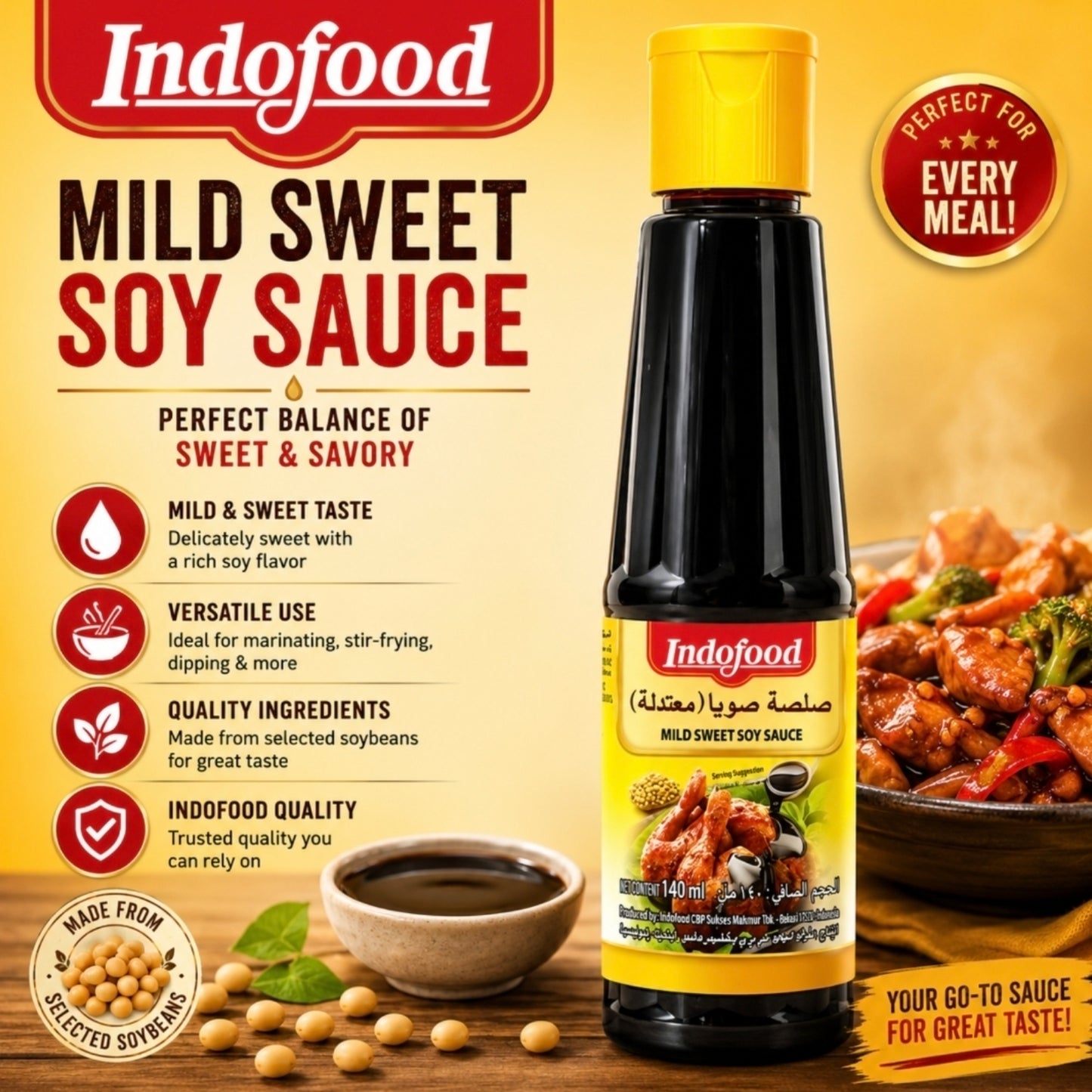 Indofood Mild Sweet Soy Sauce 140 ml
