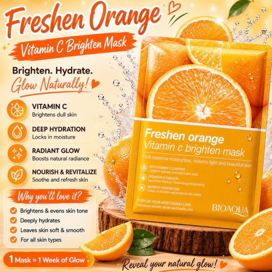 Bioaqua Freshen orange Vitamin brighten mask