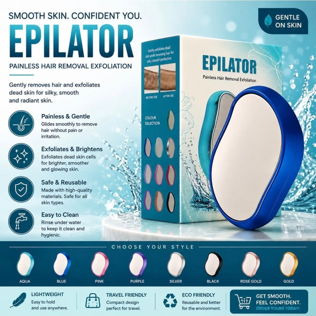 Magic Crystal Hair Eraser, Painless Exfoliation Sillcy Smooth