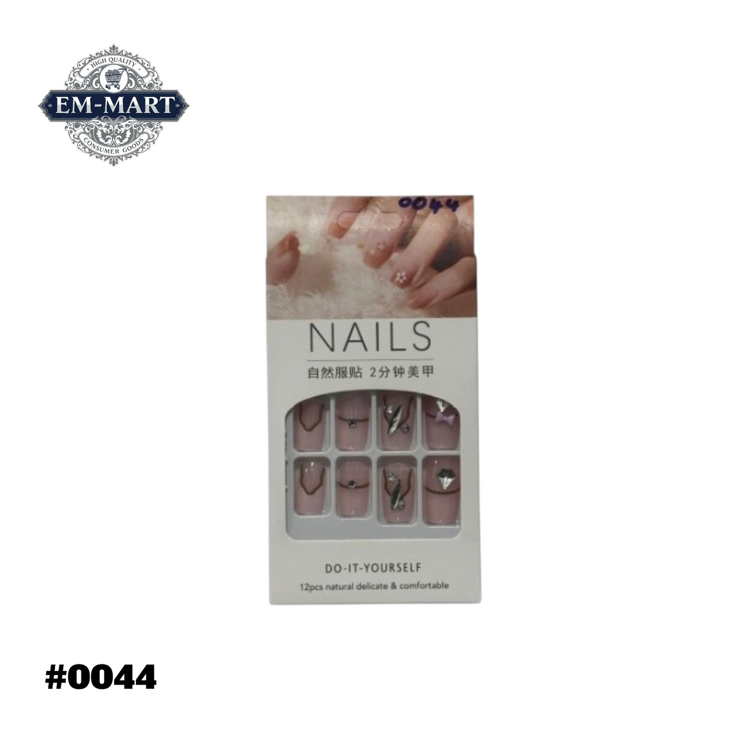 NAILS 12pcs natural delicate & comfortable 0044