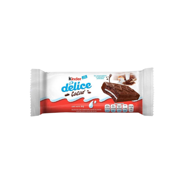 Kinder Delice Cake Bar with Milky Centre & Cocoa Coating, 39g
