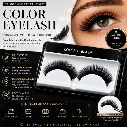 Eyelash black thick pair
