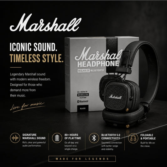 Marshall Major VHeadphones Black