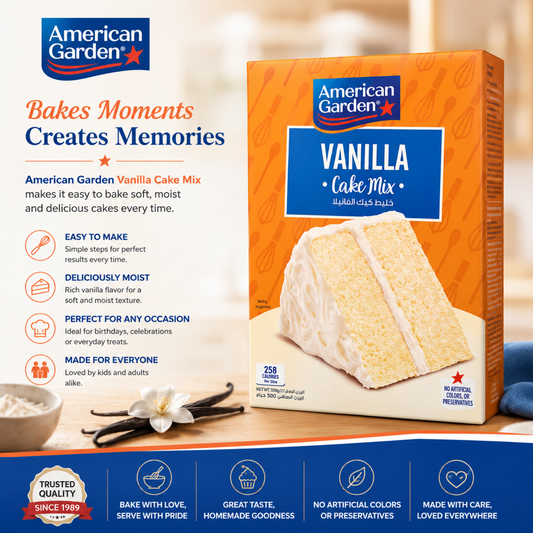 American garden vanila cake mix 500g