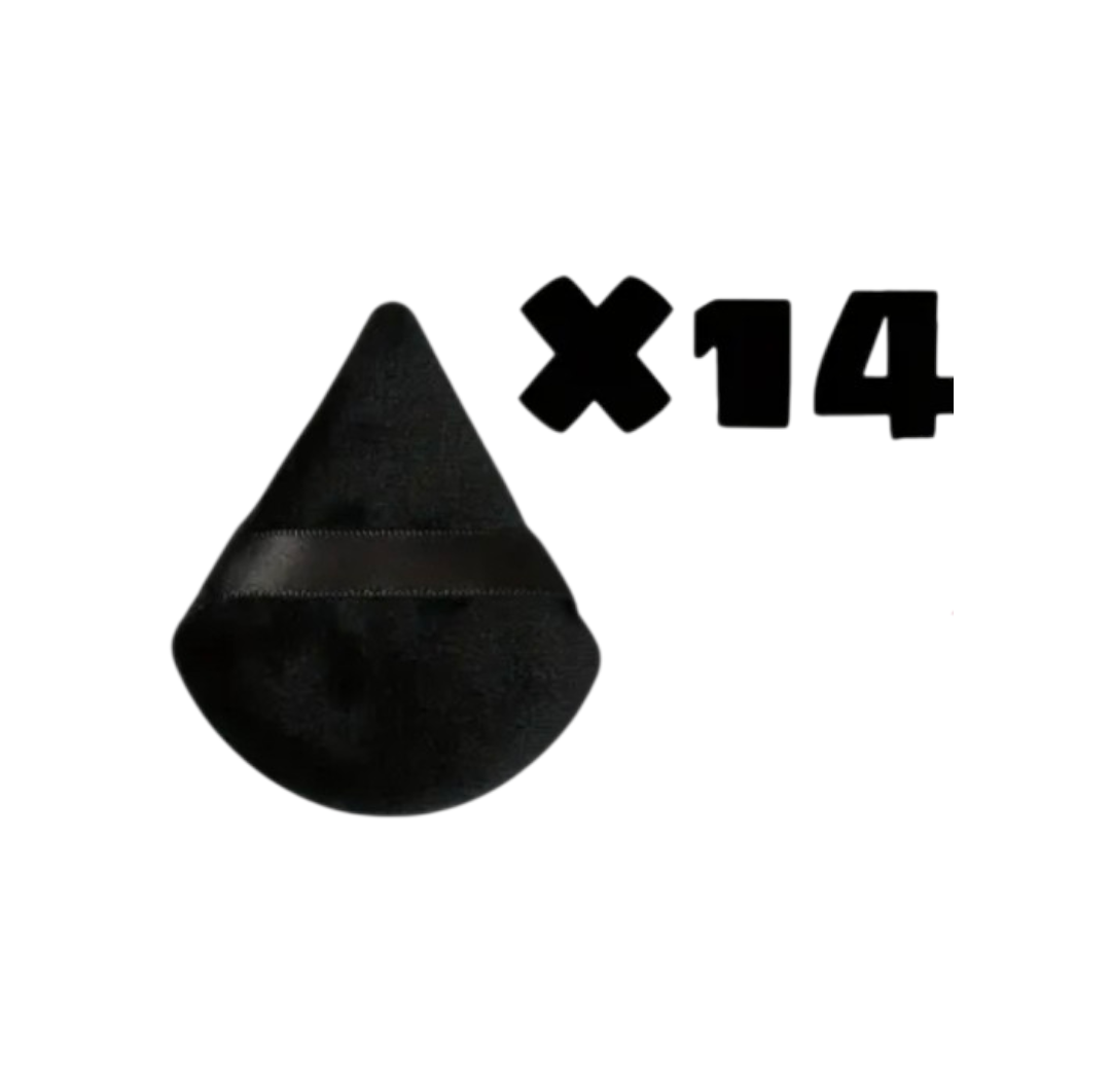 Triangle makeup sponges 14pc black